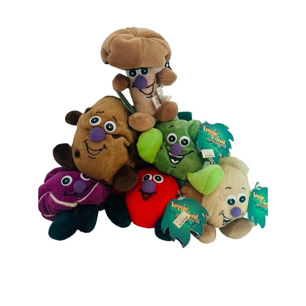 VTG Veggie Friend Seedies Bean Bag Lot of 6 Stuffed Plush Limited Edition Toys